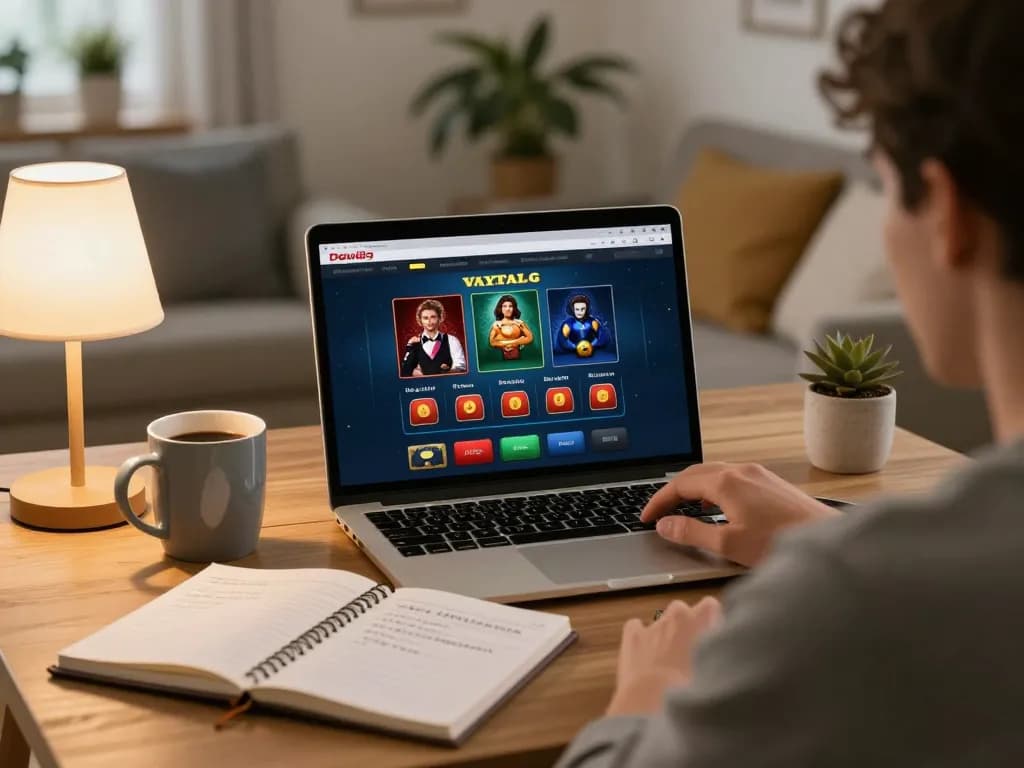 Pemain Dewi89 menikmati pengalaman bermain game online yang menarik di rumah, fokus pada strategi poker.