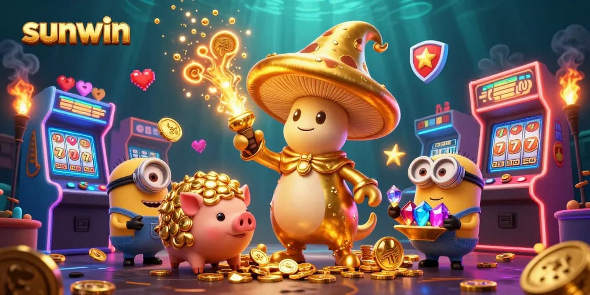 Experience winning magic at Sunwin with a golden wizard and treasure-filled adventure.