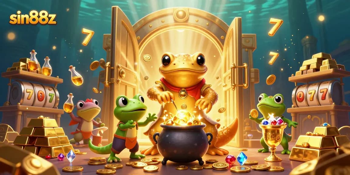 Engage with sin88z at a vibrant casino scene full of treasures and gaming excitement.