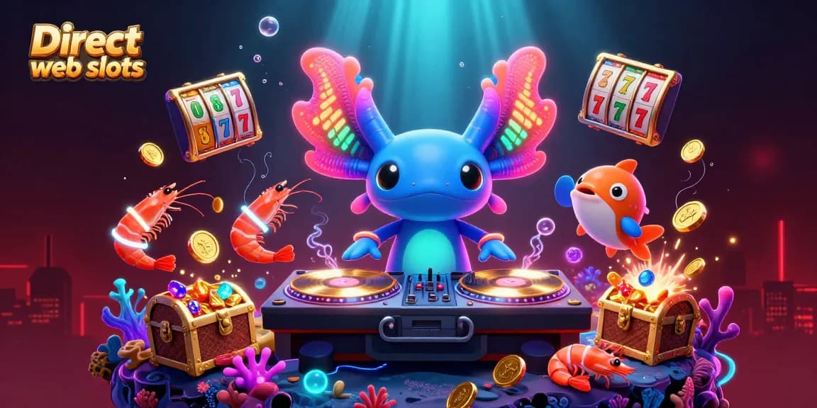 Experience Direct web slots excitement with vibrant characters and dynamic game elements in a colorful underwater scene.