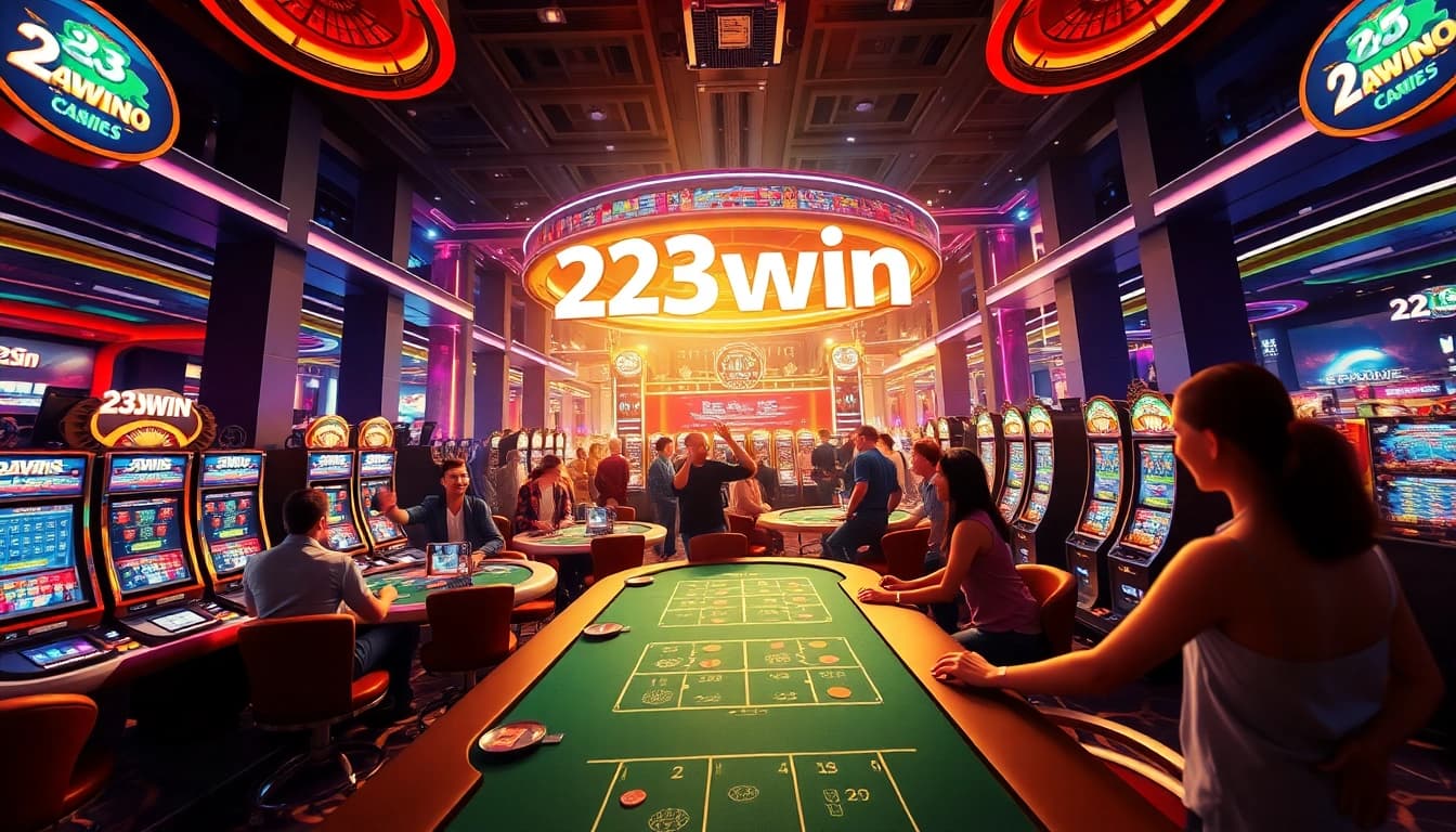 Dynamic casino experience with players enjoying games at 23win online platform