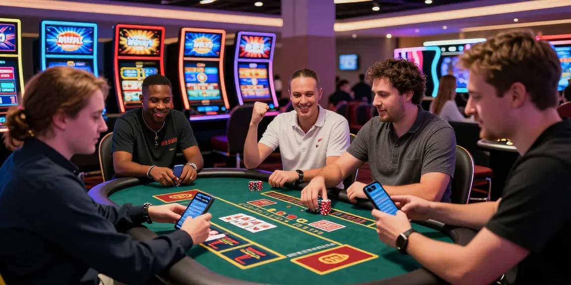 Players enjoying credit card casinos at ashbydelazouchmuseum.org.uk in a vibrant online gambling atmosphere.