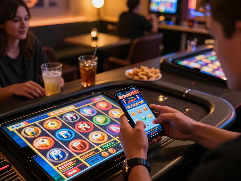 Player winning on aman788 app while enjoying an online slot game in a cozy home setting.