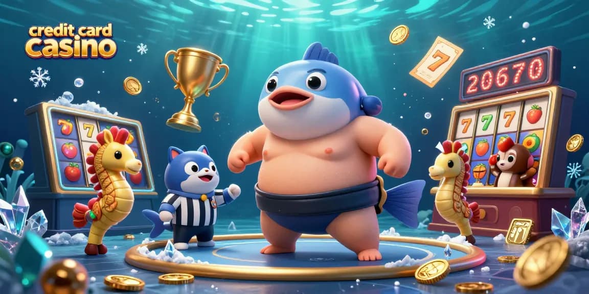 Join the excitement at credit card casino with dynamic slot games and vibrant underwater characters.