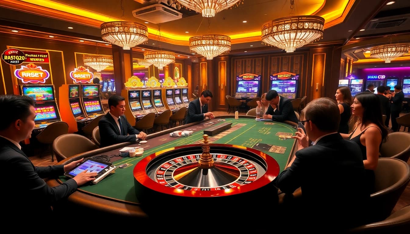 Experience the excitement of RR88 casino with vibrant tables, chips, and thrilling gameplay.
