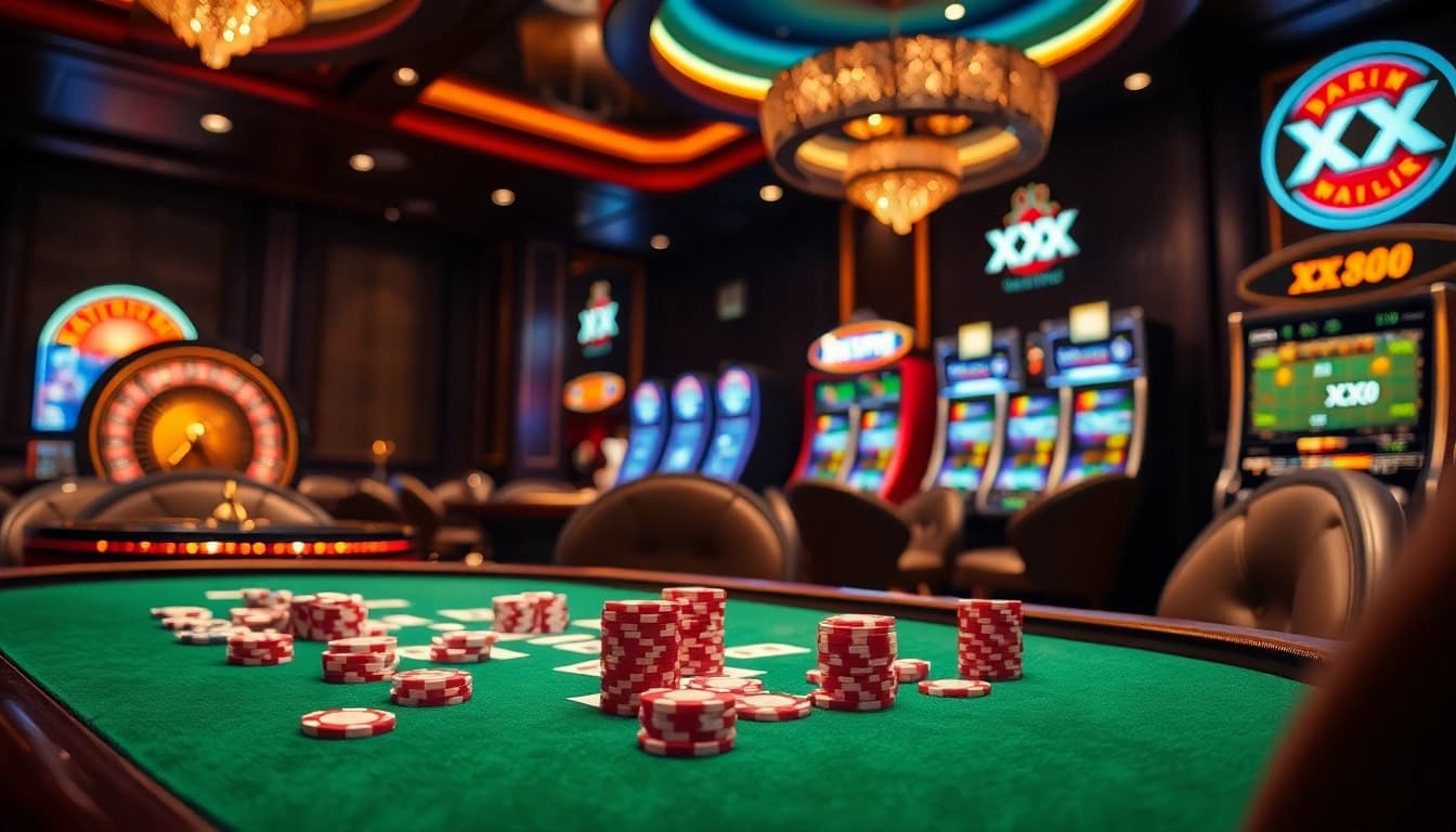 Experience a thrilling poker game scene with XX 88 visuals, inviting gamblers to engage in high-stakes excitement.