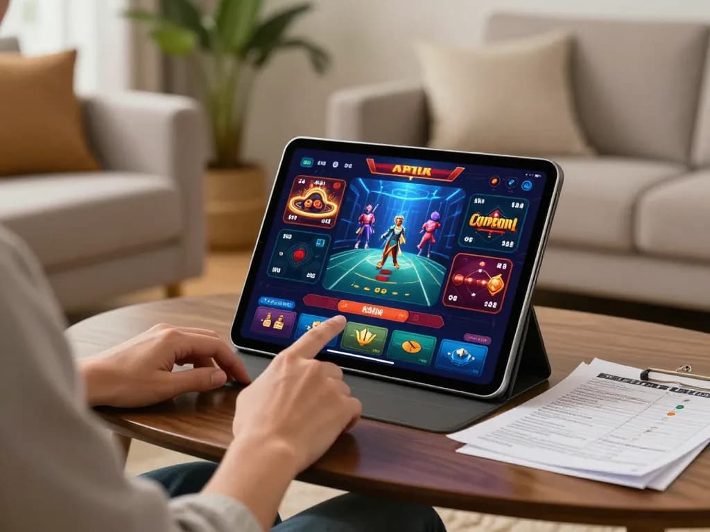 The user navigates various games on the RR88 casino app, showcasing a vibrant online gaming experience.