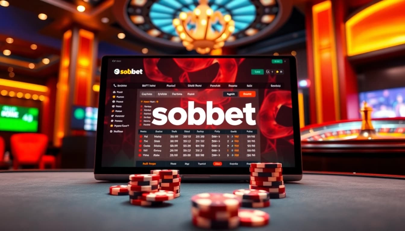 Experience thrilling betting action with sbobet link on a luxurious casino interface.