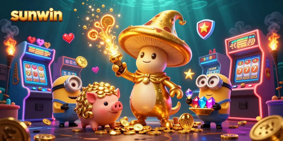 Experience winning magic at Sunwin with a golden wizard and treasure-filled adventure.