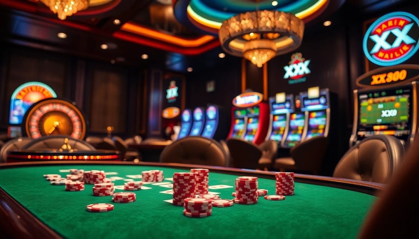 Experience a thrilling poker game scene with XX 88 visuals, inviting gamblers to engage in high-stakes excitement.