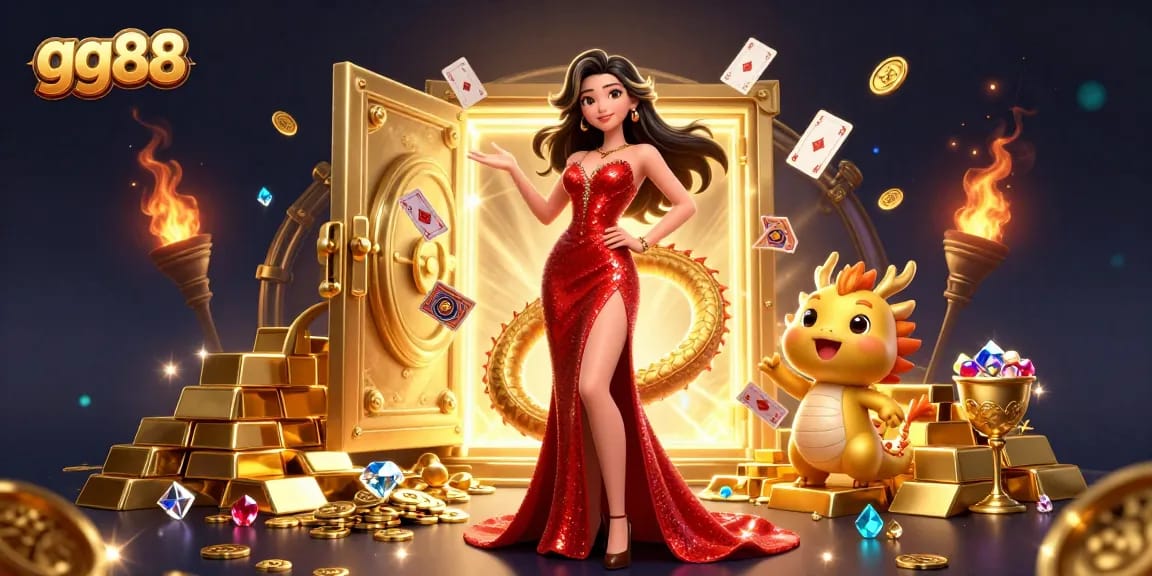 Engage in thrilling games with gg88, featuring the stunning 3D character and captivating casino elements.