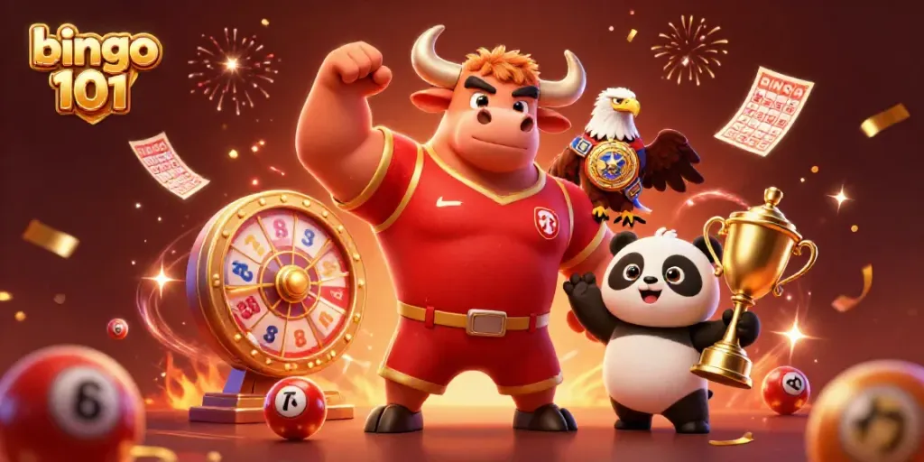 Join the excitement of bingo 101 with vibrant characters and festive game elements celebrating the game.