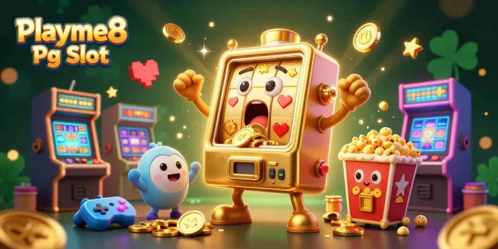 เล่น Playme8 Pg Slot พร้อมกับสล็อตแมชชีนทองคำที่ชนะรางวัลแจ็คพอต