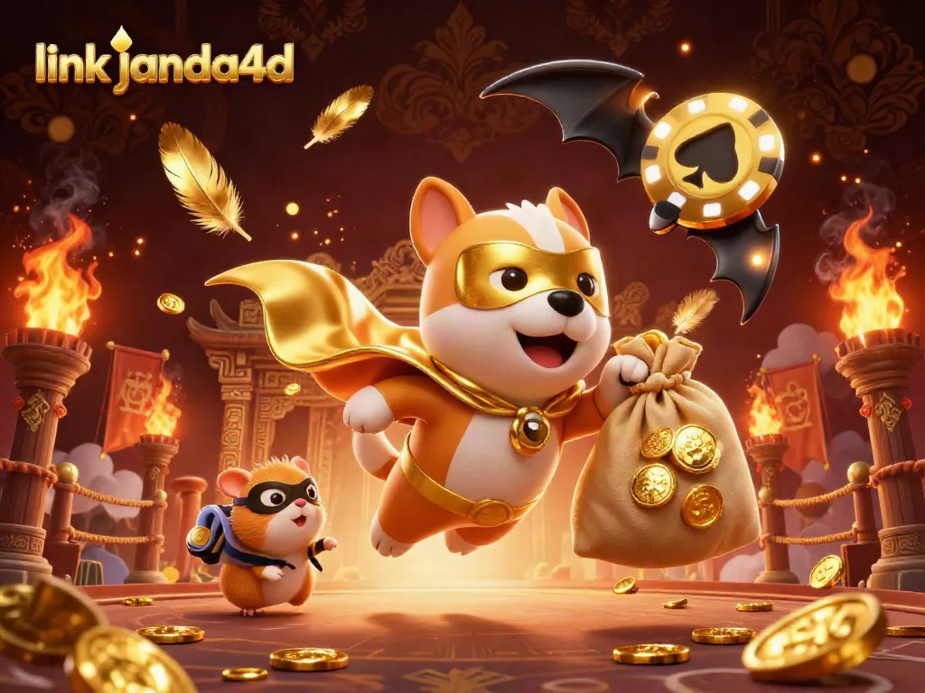 Menggali keberuntungan dengan link janda4d, ilustrasi kasino yang menonjol dan menghidupkan permainan.