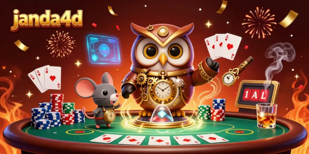 Permainan menarik janda4d dengan karakter burung hantu dan tikus di kasino virtual.