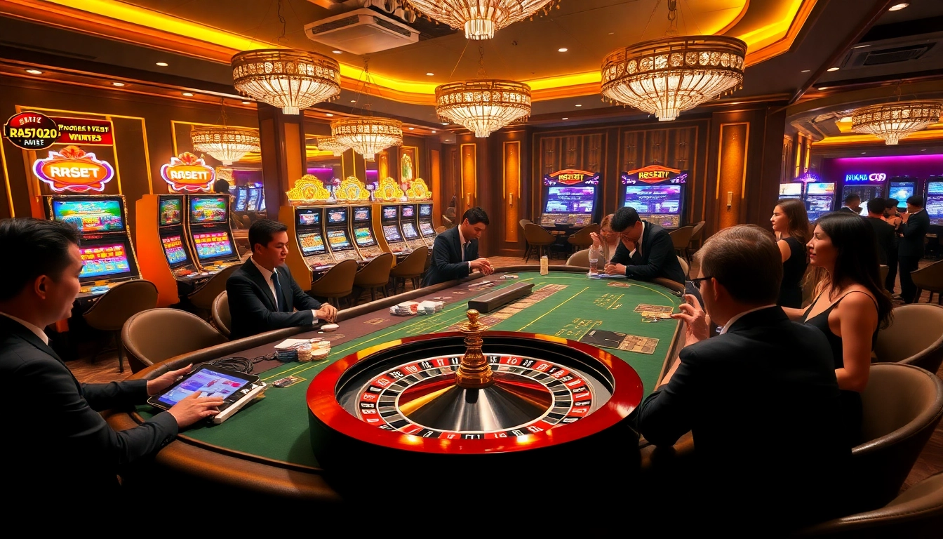 Experience the excitement of RR88 casino with vibrant tables, chips, and thrilling gameplay.