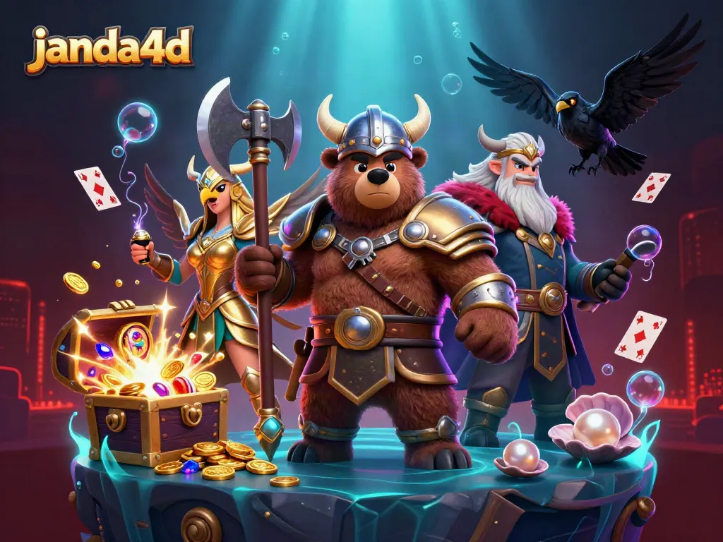 Janda4D menawarkan pengalaman bermain slot online yang menarik dengan karakter Viking dan berbagai elemen permainan.