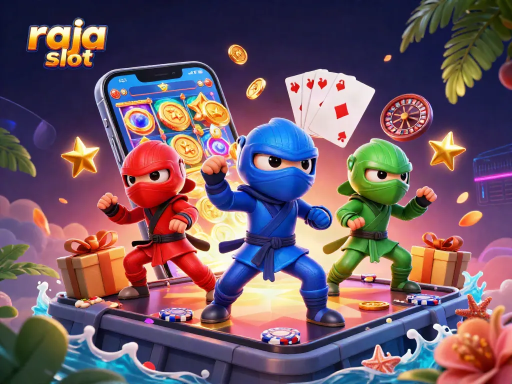 Raja slot: Dapatkan pengalaman bermain kasino terbaik dengan tim ninja chameleon yang seru.