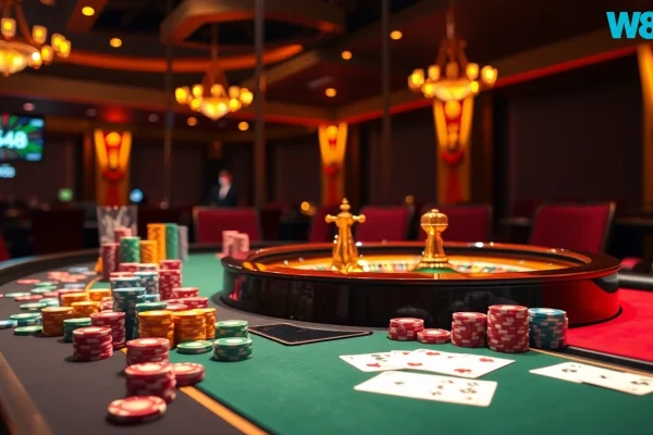 Experience the excitement of gambling at Trang chủ WW88 with vibrant casino visuals.