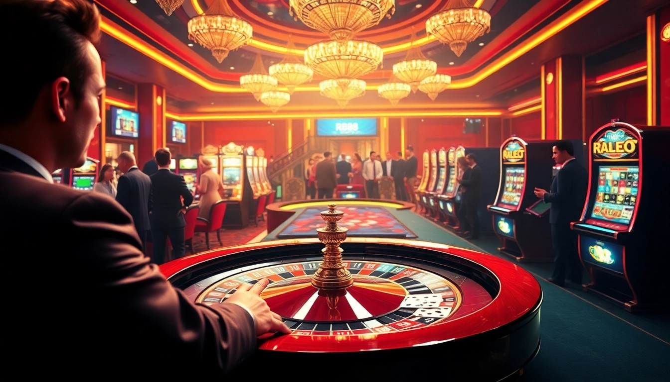 Experience thrilling casino action at RR88 with vibrant slot machines and engaging roulette.