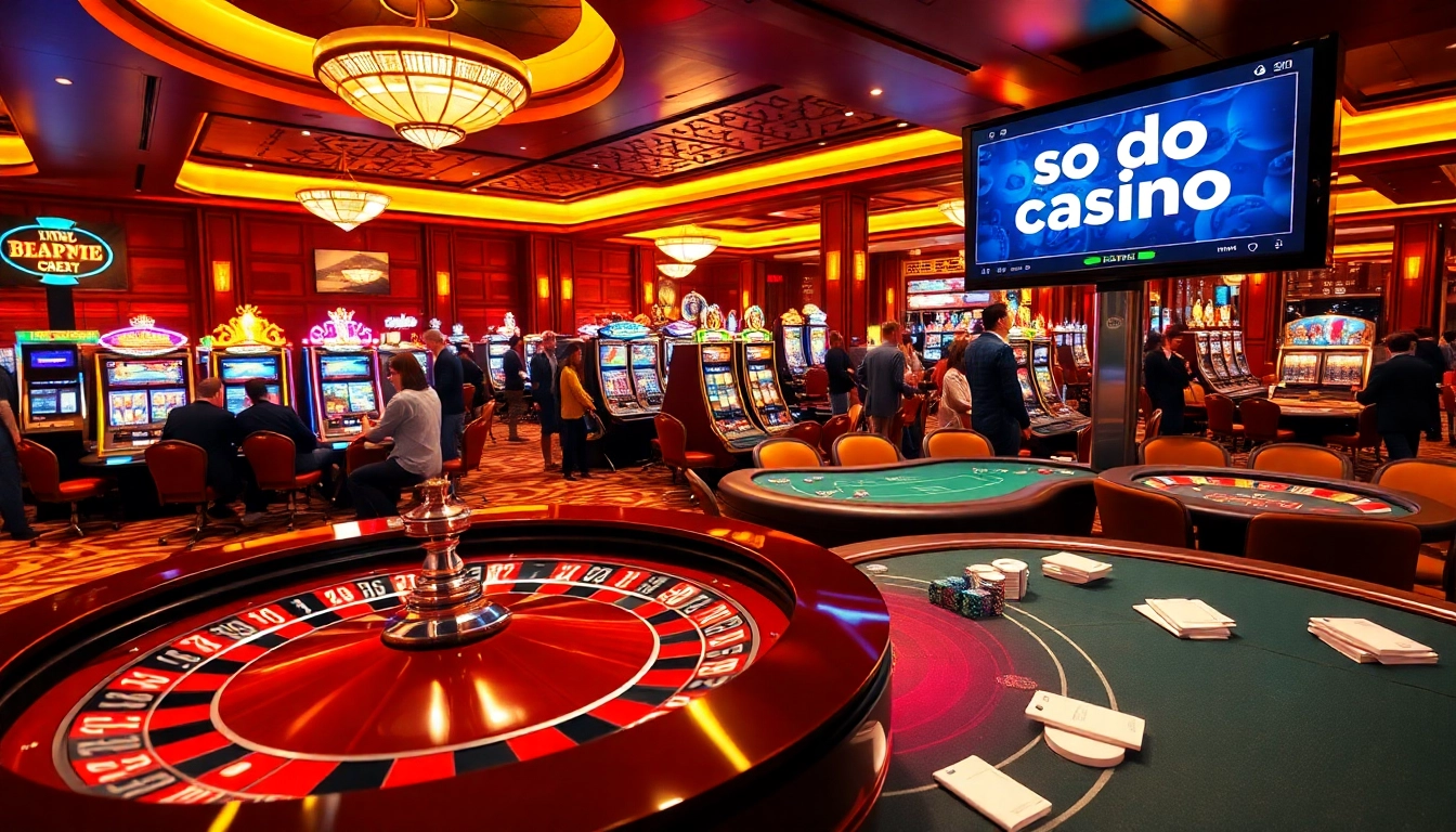 Experience high-stakes excitement at so do casino with spinning roulette wheels and vibrant slot machines.