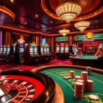 Engaged players at a luxurious casino showcasing thrilling moments, addressing shbet lừa đảo không? concerns.