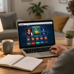 Pemain Dewi89 menikmati pengalaman bermain game online yang menarik di rumah, fokus pada strategi poker.