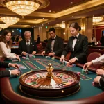 Players experiencing the thrill at uk88 com roulette table, showcasing vibrant casino atmosphere