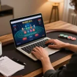 Experience engaging online baccarat action at lv88seo with a stylish home setup.
