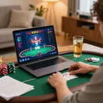 Online poker gameplay on 88xx with engaging interface and cozy home atmosphere