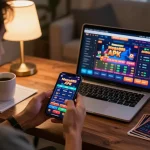 IIPA Special gameplay moment showing a player engaging on the Mega888 APK mobile app in a cozy setting.