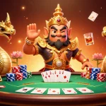 Experience thrilling poker action with iwin, showcasing vibrant characters and casino elements.